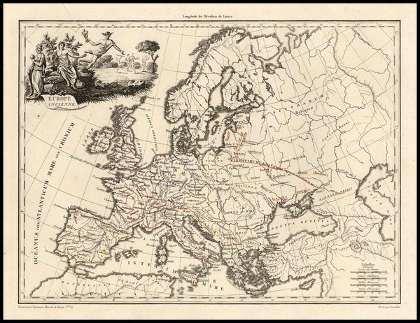 77-Europe and Europe Map By Conrad Malte-Brun
