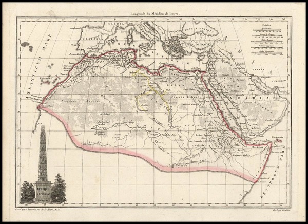 87-Africa, Africa and North Africa Map By Conrad Malte-Brun