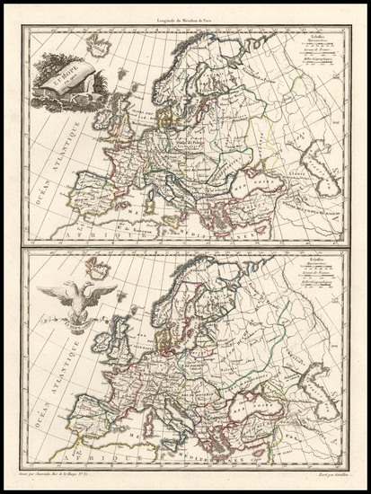 62-Europe and Europe Map By Conrad Malte-Brun