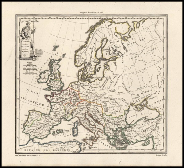 81-Europe and Europe Map By Conrad Malte-Brun