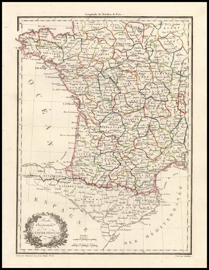 88-Europe and France Map By Conrad Malte-Brun