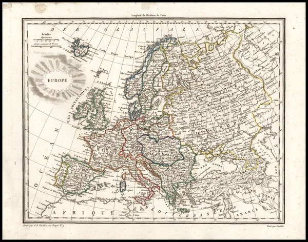 79-Europe and Europe Map By Conrad Malte-Brun