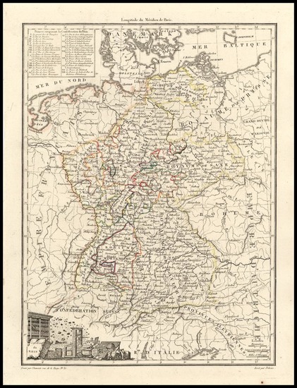 50-Europe and Germany Map By Conrad Malte-Brun