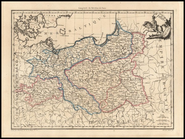 73-Europe, Poland and Germany Map By Conrad Malte-Brun