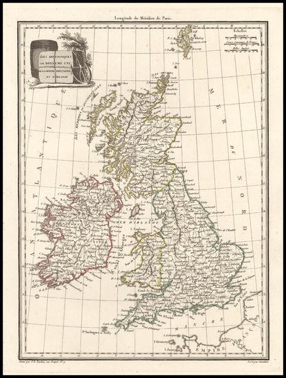 72-Europe and British Isles Map By Conrad Malte-Brun