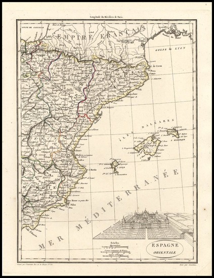 86-Europe, Spain and Portugal Map By Conrad Malte-Brun