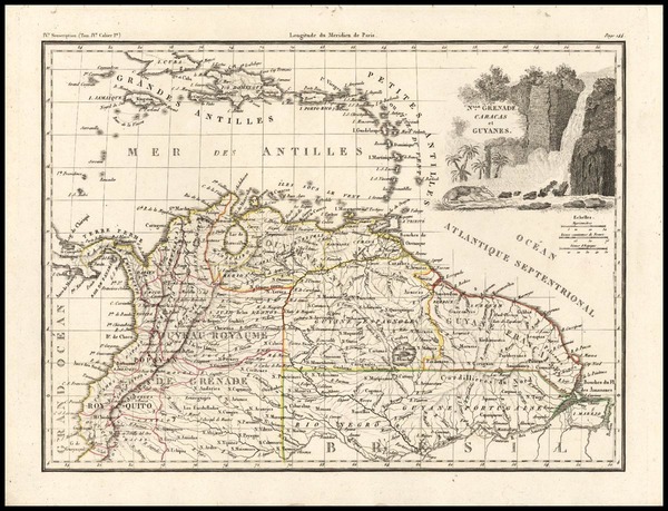 96-South America Map By Conrad Malte-Brun