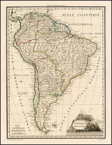 27-South America Map By Conrad Malte-Brun