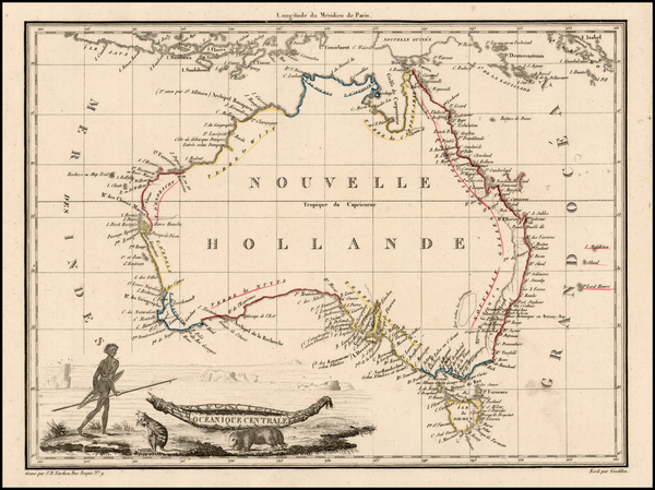 15-China, Southeast Asia, Philippines, Other Islands and Australia Map By Conrad Malte-Brun