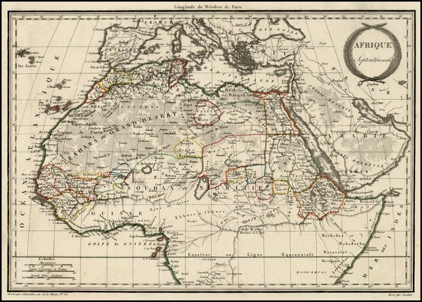 13-North Africa, East Africa and West Africa Map By Conrad Malte-Brun