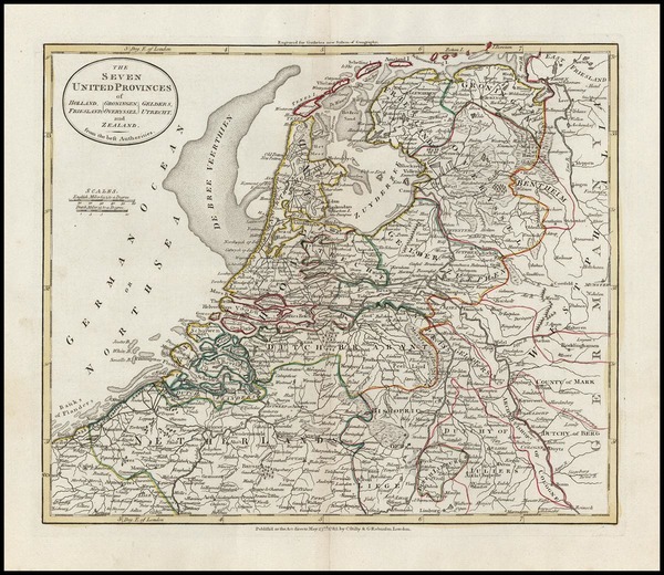 98-Europe and Netherlands Map By G. Robinson  &  Charles Dilly