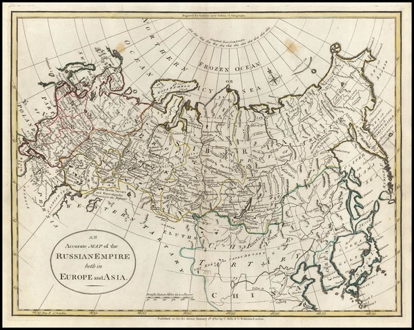 91-Europe, Russia, Ukraine, Asia, Central Asia & Caucasus and Russia in Asia Map By G. Robinso