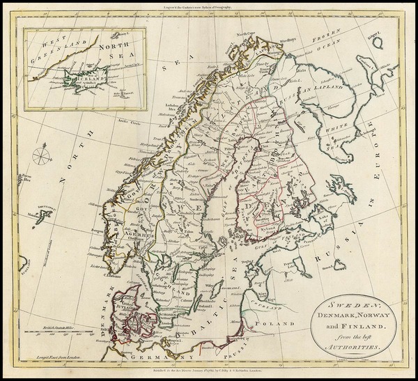 86-World, Atlantic Ocean, Europe, Scandinavia and Balearic Islands Map By G. Robinson  &  Char