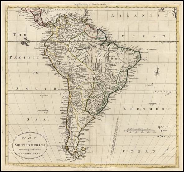 18-South America Map By G. Robinson  &  Charles Dilly