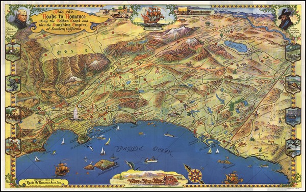 41-California Map By Roads To Romance Inc.