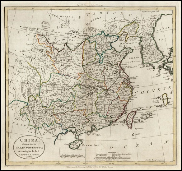 11-Asia, China and Korea Map By G. Robinson  &  Charles Dilly