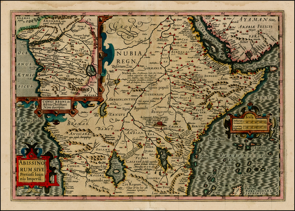 97-Africa, Africa, East Africa and West Africa Map By Jodocus Hondius