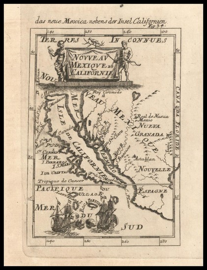 16-Mexico, Baja California and California Map By Alain Manesson Mallet