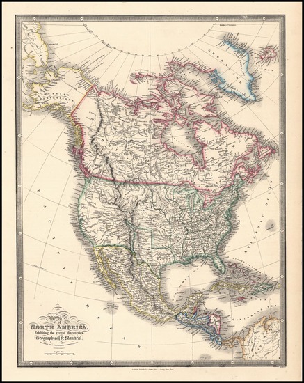 69-Texas and North America Map By James Wyld