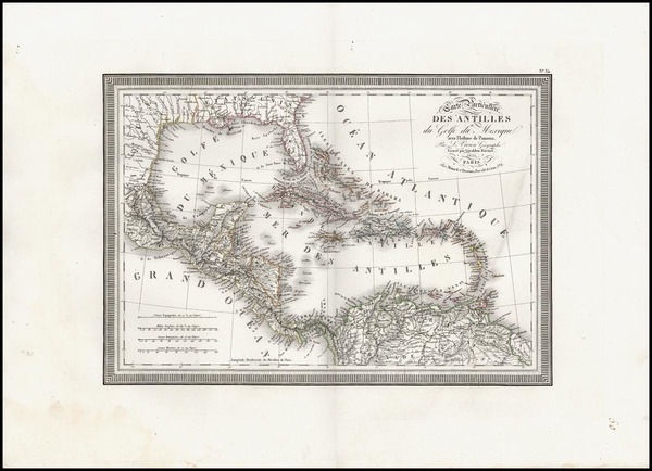 66-South, Southeast, Caribbean and Central America Map By Giraldon-Bovinet