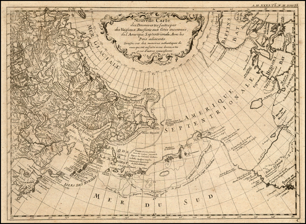 72-Pacific Ocean, Pacific Northwest, Alaska, Russia in Asia and Canada Map By Gerhard Friedrich Mu