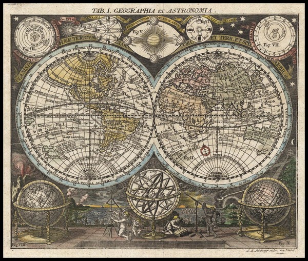 55-World, World, Celestial Maps and Curiosities Map By L Steinberger