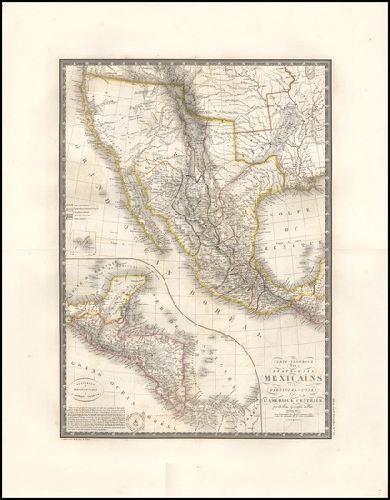 11-Texas, Southwest, Rocky Mountains and California Map By Adrien-Hubert Brué