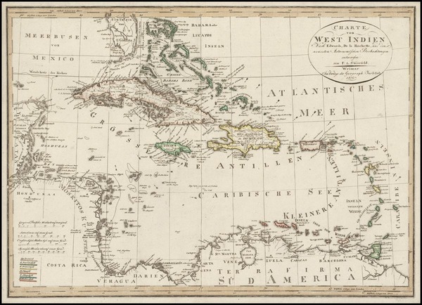 12-Southeast, Caribbean and Central America Map By Franz Ludwig Gussefeld