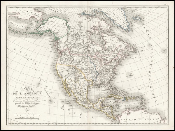 77-South, Alaska and North America Map By Ambroise Tardieu