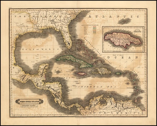 14-South, Southeast, Caribbean and Central America Map By David Lizars