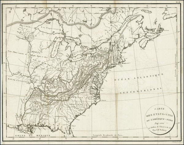 15-United States Map By Constantin F. Volney