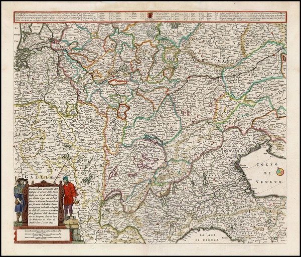 16-Europe, Netherlands, Switzerland and Italy Map By Frederick De Wit