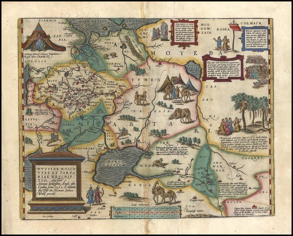 54-Europe, Russia, Asia, India, Central Asia & Caucasus and Russia in Asia Map By Abraham Orte