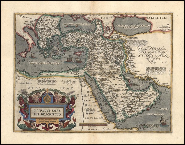 35-Europe, Turkey, Mediterranean, Asia, Middle East and Turkey & Asia Minor Map By Abraham Ort