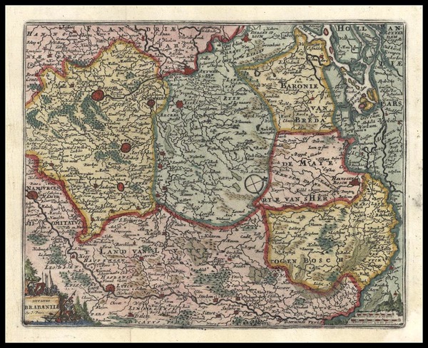 39-Netherlands Map By Don Francisco De Afferden