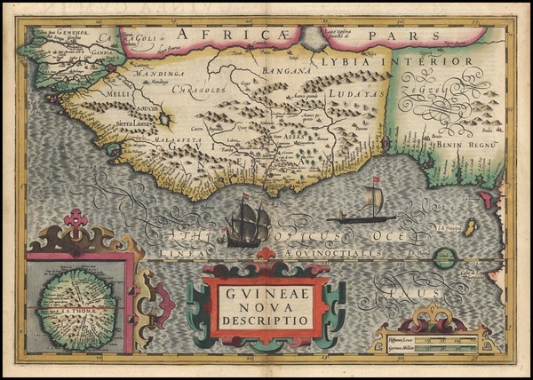 3-Africa and West Africa Map By Jodocus Hondius