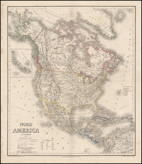 43-North America Map By Heinrich Kiepert