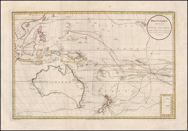 68-World, Australia & Oceania, Pacific, Australia, Oceania and New Zealand Map By Daniel Djurb