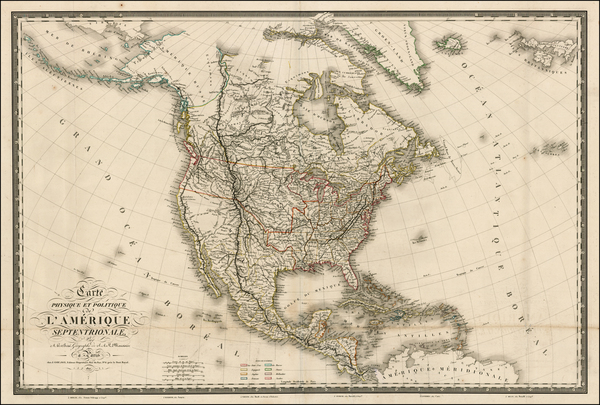 46-North America Map By Adrien-Hubert Brué