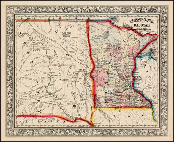 81-Midwest and Plains Map By Samuel Augustus Mitchell Jr.