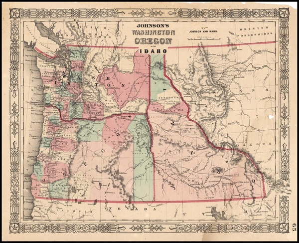 48-Rocky Mountains Map By Benjamin P Ward  &  Alvin Jewett Johnson