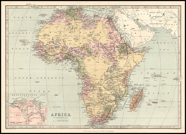 8-Africa and Africa Map By T. Ellwood Zell