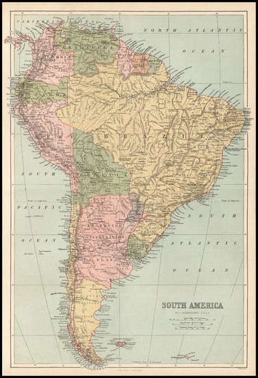 68-South America Map By T. Ellwood Zell