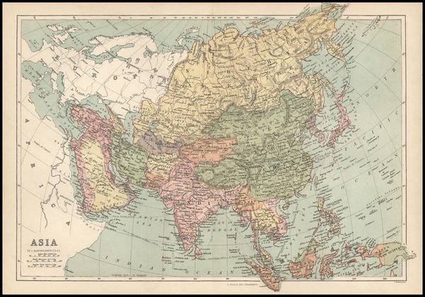 84-Asia and Asia Map By T. Ellwood Zell