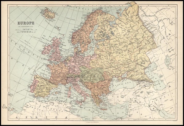 32-Europe and Europe Map By T. Ellwood Zell