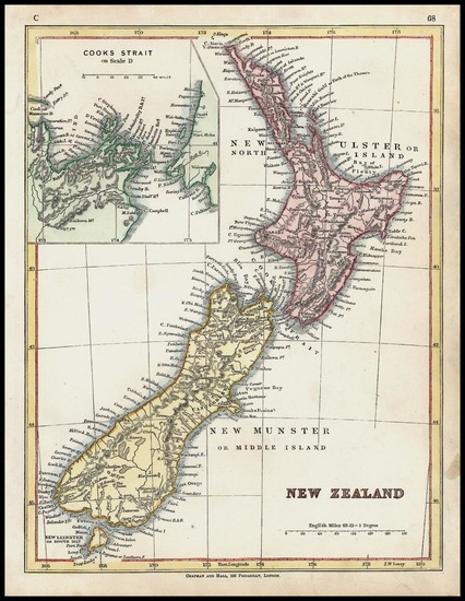 96-Australia & Oceania and New Zealand Map By Chapman  &  Hall