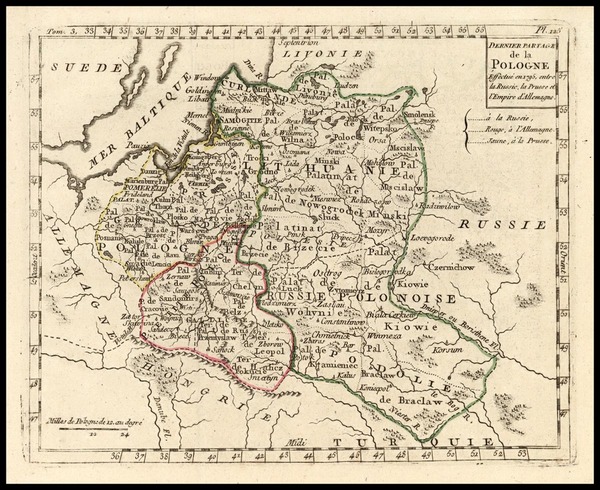 25-Europe, Poland and Baltic Countries Map By Noel Francois Bertrand