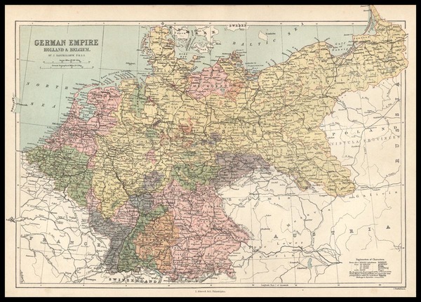 86-Europe, Netherlands, Baltic Countries and Germany Map By T. Ellwood Zell