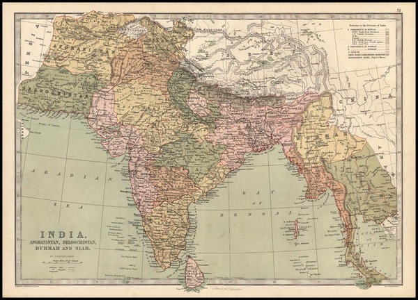 21-Asia, India, Southeast Asia and Central Asia & Caucasus Map By T. Ellwood Zell