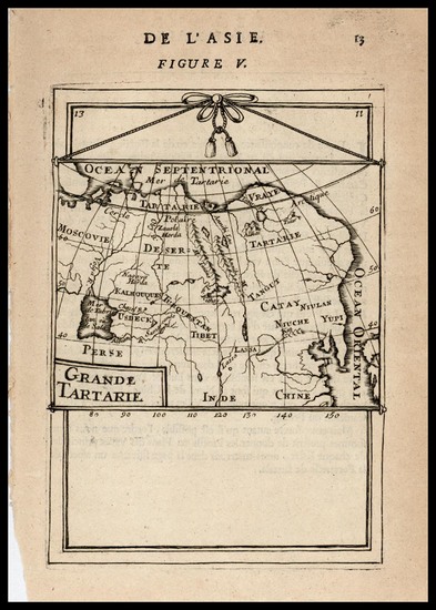 99-Asia, China, Korea, Central Asia & Caucasus and Russia in Asia Map By Alain Manesson Mallet